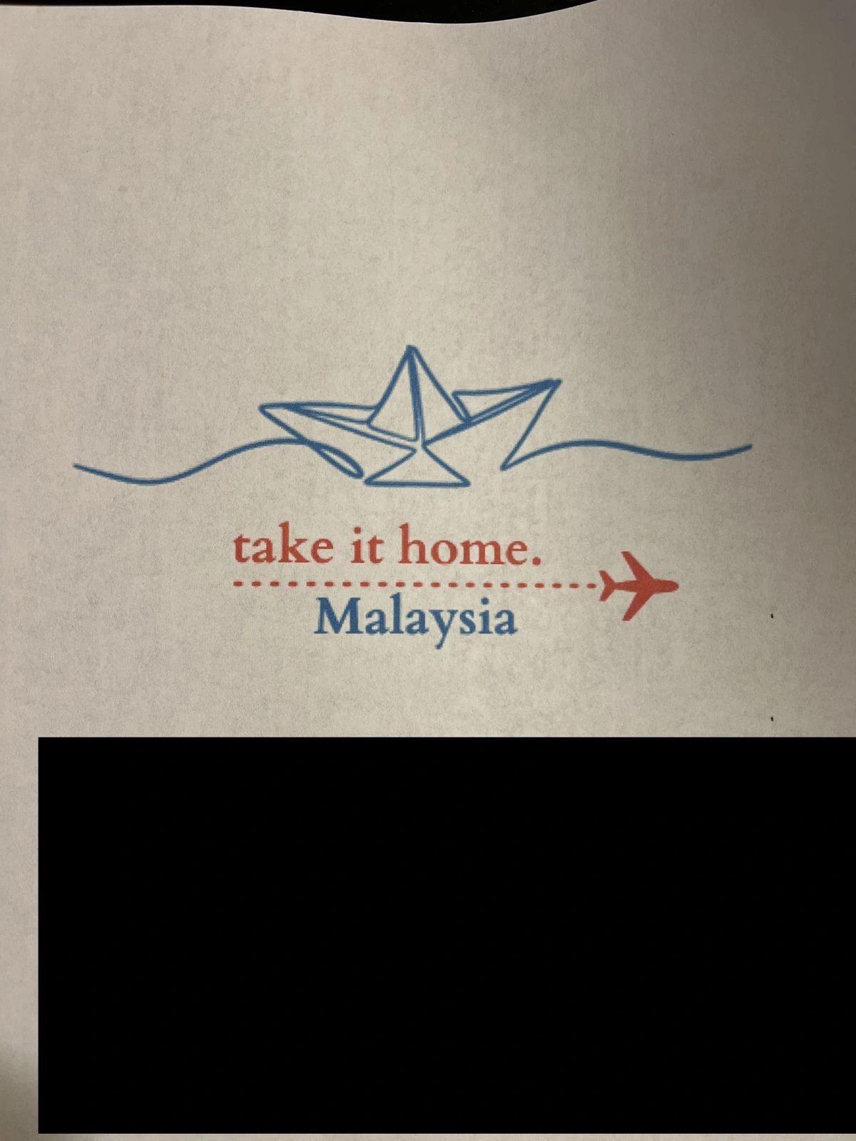 The original hand-drawn TakingitHome logo sketch
