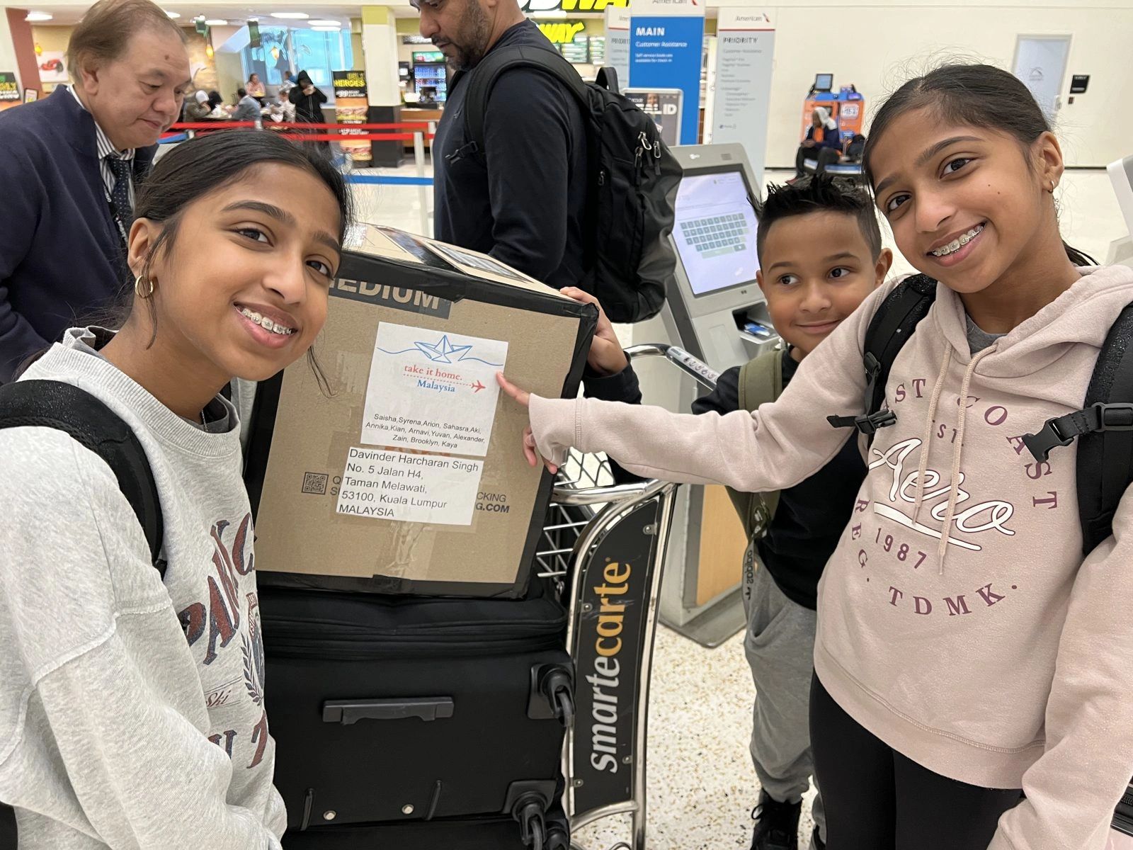 Gifts packed for travel to Malaysia